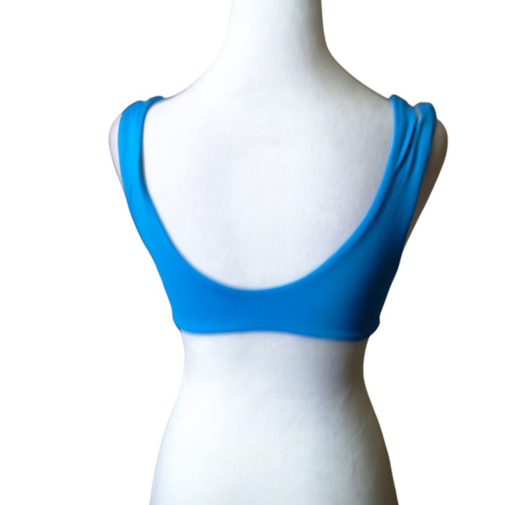 L*Space Women's Medium One Wave Aura & Electric Blue Reversible Bikini Top NEW - Picture 3 of 7